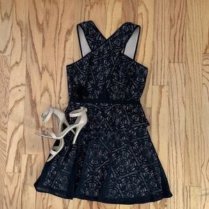 BCBG Max Azria Tara Wrap Peplum Dress